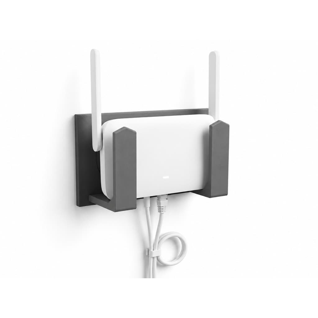 Suporte de Roteador 3D de Parede Organizador para Modem Wi-Fi Prateleira para Roteador Internet Sem Furação
