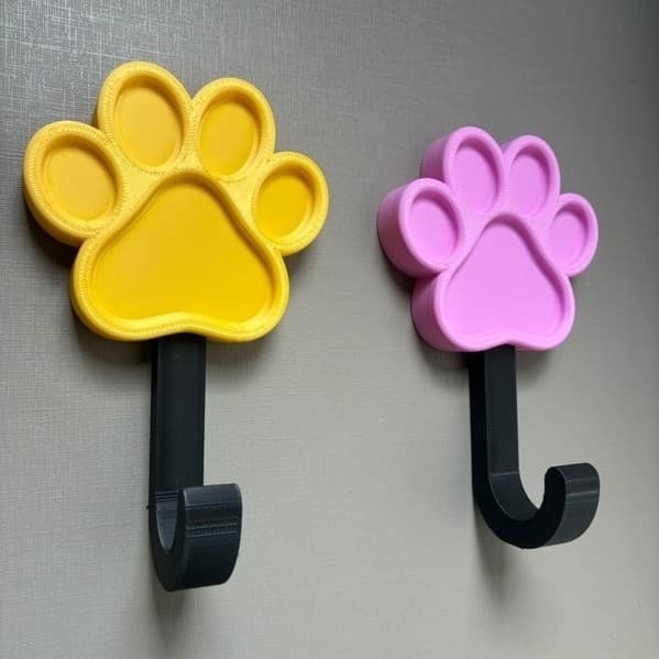 Suporte Patinha Para Coleira e Guia Pet Colorido