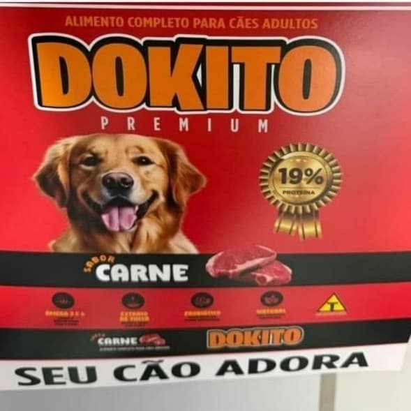 Ração Dokito Cão Adulto Carne 6kls - Alimentação Completa para seu Cachorro.