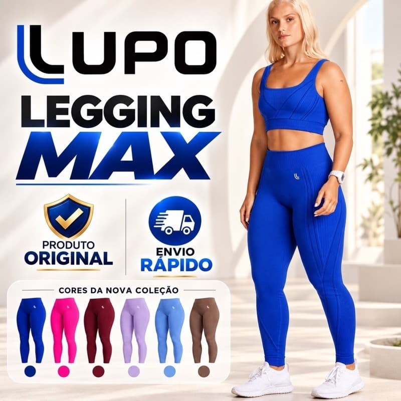 Calça Legging Lupo Max Feminina Original Sem Costura Fitness Academia Compressão Cintura Alta