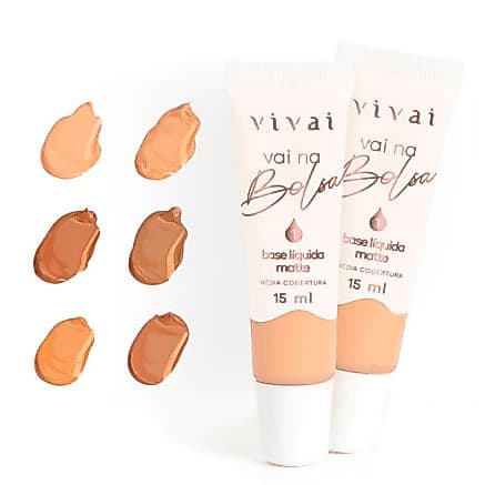 Base Liquida Matte Vai na Bolsa 15ml Vivai 1028.4.1