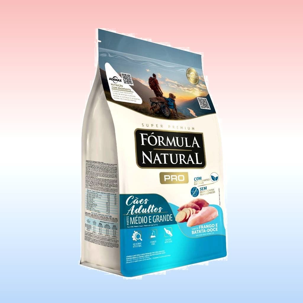 Ração Seca Fórmula Natural Pro Cães Adultos Porte Médio e Grande 15 KG Adimax