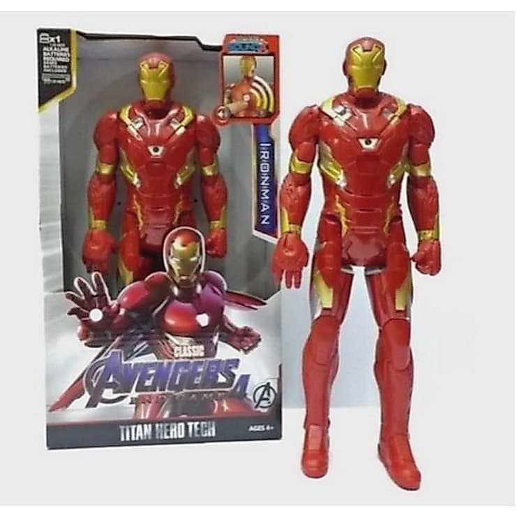 Boneco Homem de Ferro Iron Man 30 Cm Articulado C/ Som Vingador Articulado