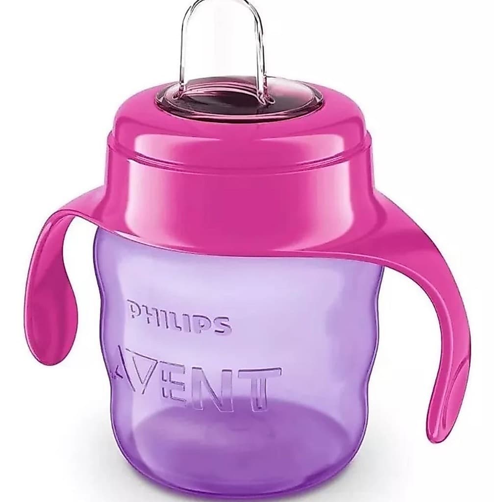 Copo com Bico de Silicone e Alça 200ml - Rosa (SCF551/03)