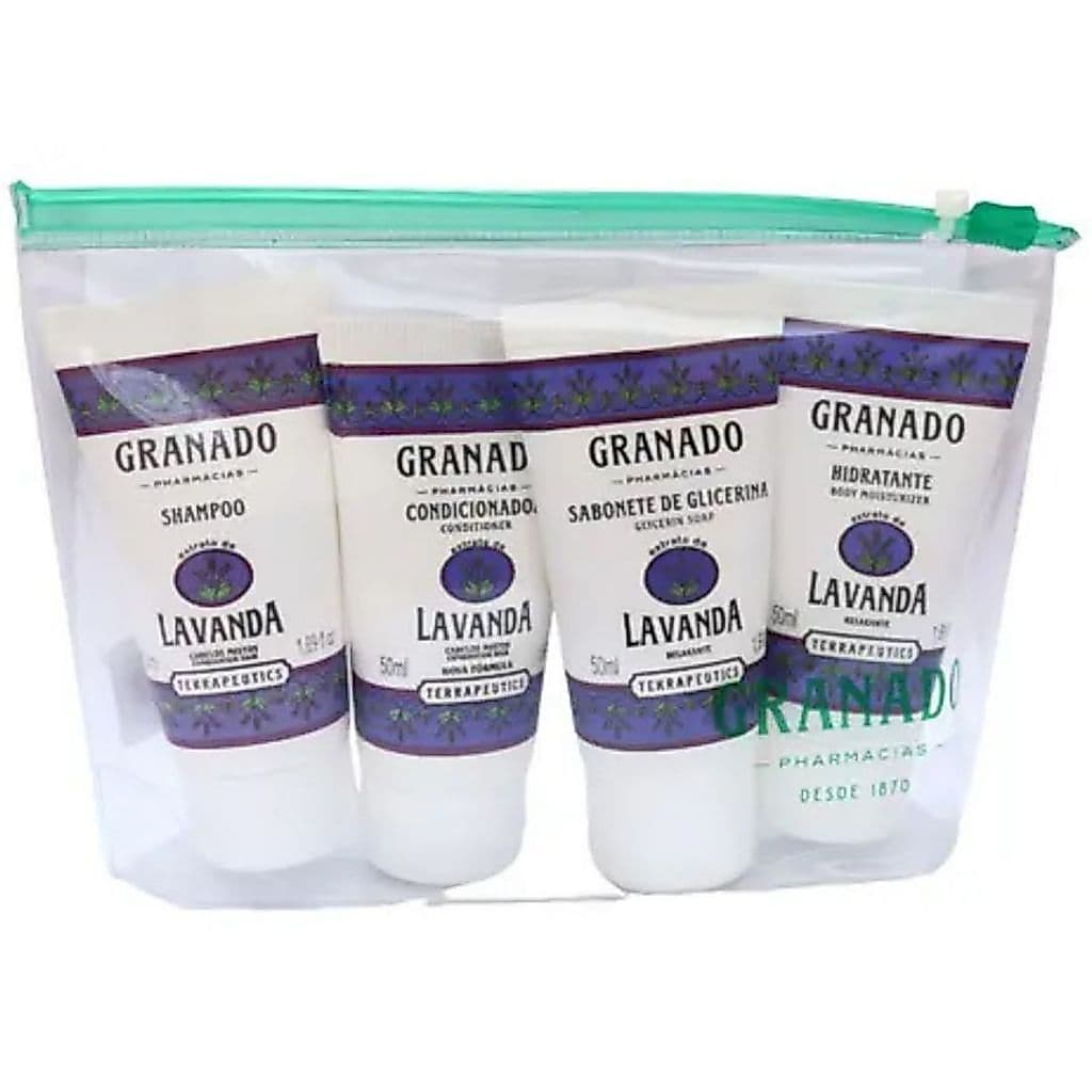 Kit Granado Shampoo Condicionador Sabonete Hidratante Lavanda 50ml