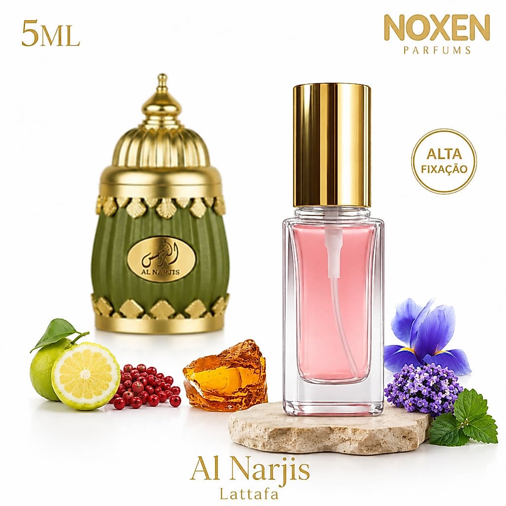 Perfume Feminino Premium Vidro Spray Al Narjis 5ml 10ml 15ml Floral Elegante Importado