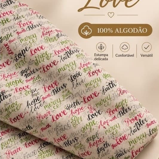 Tecido Tricoline Estampada 100% Algodão – Tecido para Patchwork, Artesanato, Costura e Decoração