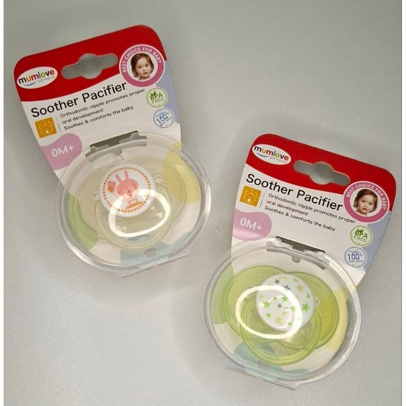 Chupeta Importada MumLove Bico Ortodontico 0M+ e 6M+ prendedores de chupeta