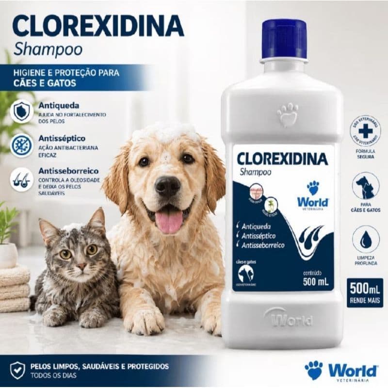 Shampoo Clorexidina para cães