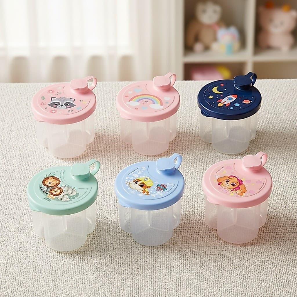 Dosador Leite em Pó Infantil Compacto com Marcador 3 Divisórias Plasútil 300ml