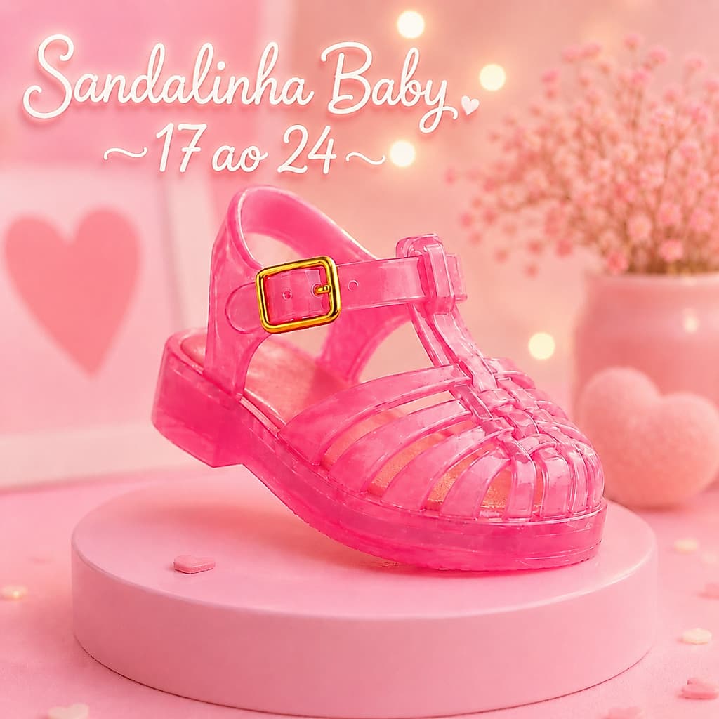 Sandália Baby Aberta BB Bebê Do 17 Ao 24 Confortável Sensação Dia a Dia Envio Imediato Promoção