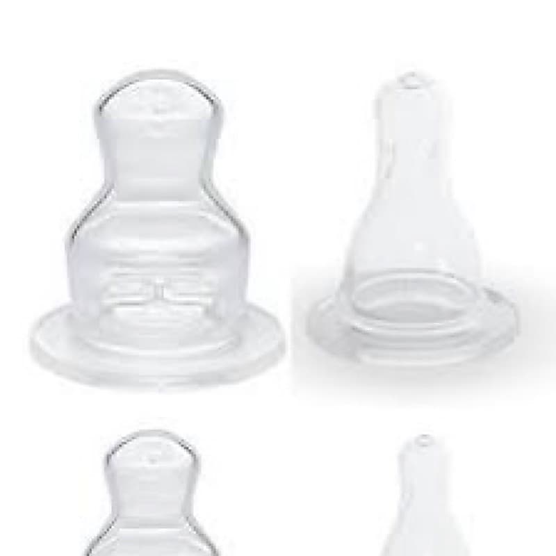 Kit 3 Bicos de Mamadeira em Silicone Redondo ou Ortodôntico