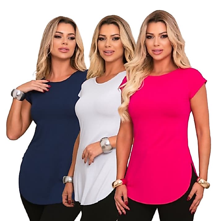 Kit 3 Blusas feminina tapa bumbum fitness academia vest legging cobre legging REF 50