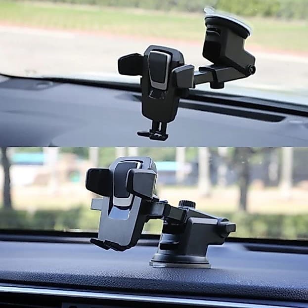 PROMOÇAO！Suporte Celular Gps Carro Veicular Trava Automática Resistente Ajuste Rotação Base