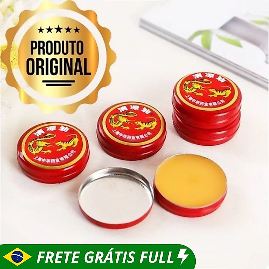 Pomadas Japonesa Pomadinha Chinesa Oriental Tiger Dragão Balm ação Rápida Eficaz Esquenta Esfria Hotflower