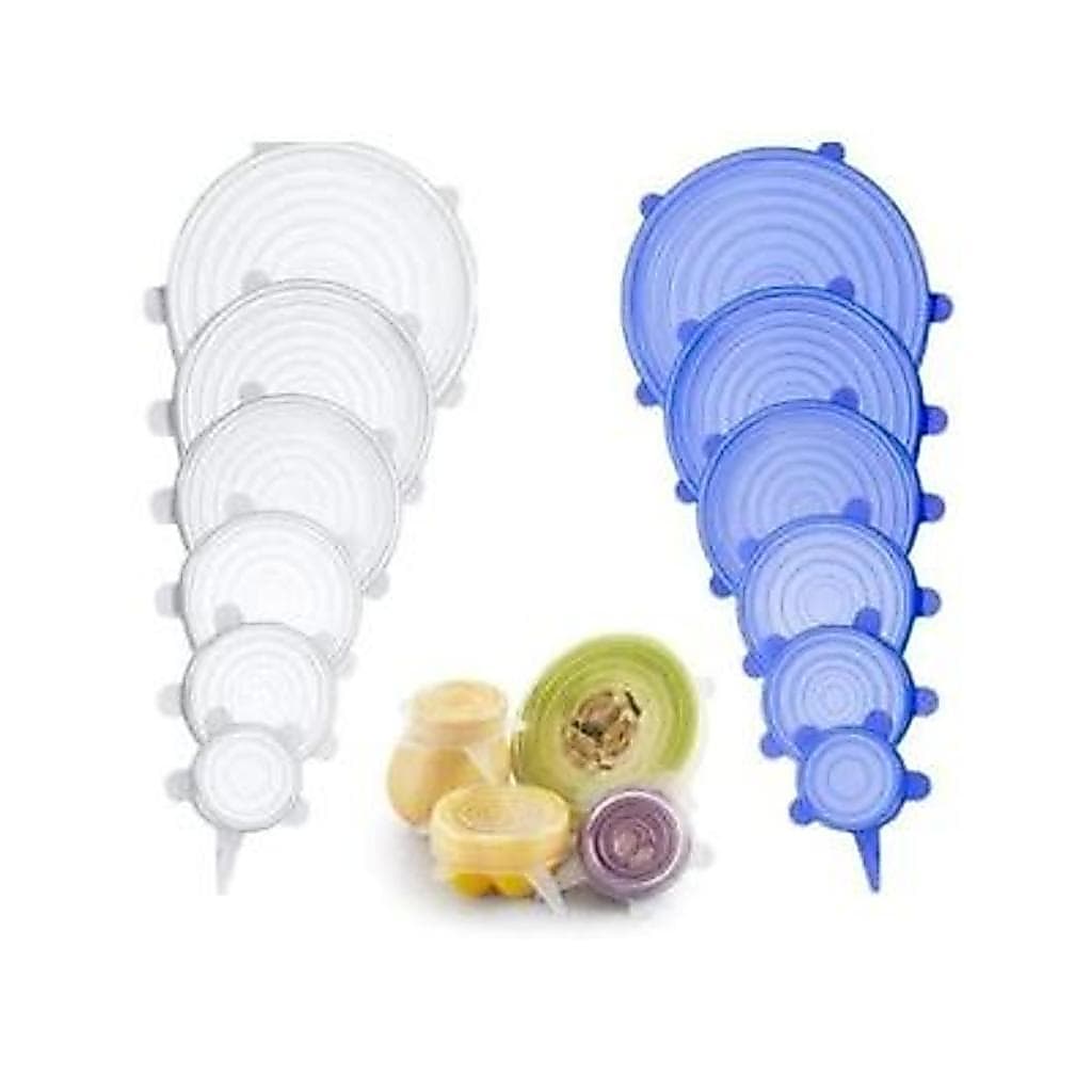 Kit 6 Tampas Silicone, Tampa panela Elastica Reutilizável Elástica para Potes Tapoer Cozinha
