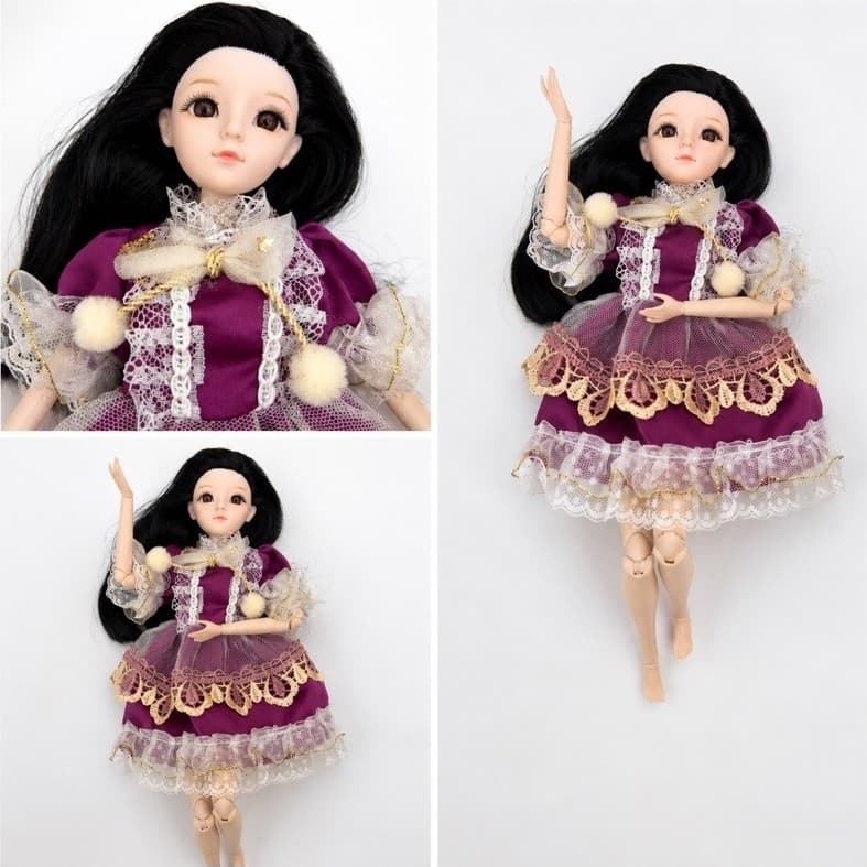 Boneca bjd com vestido boneca articulada muito bonita