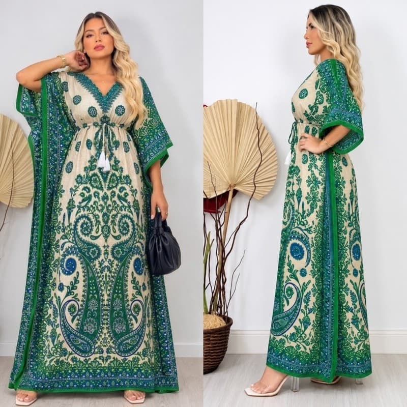 Vestido Kaftan Longa Indiana/ Vestido Longo KAFTAN Indiano