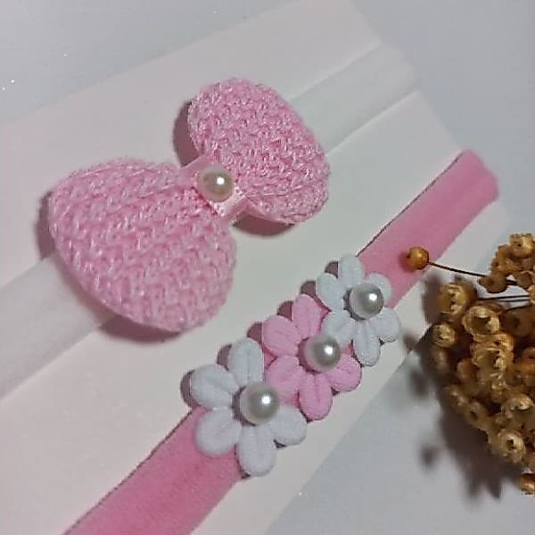 kit Princesa primeiros dias, com 2 faixinhas para bebê, delicados. lembrancinha/chá de bebe/enxoval/Saída maternidade/Rn