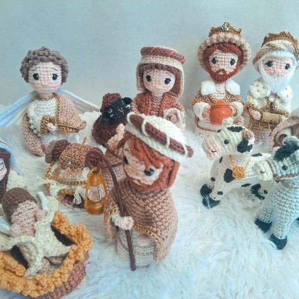 Presépio EM KITS de crochê, em amigurumi personalizado