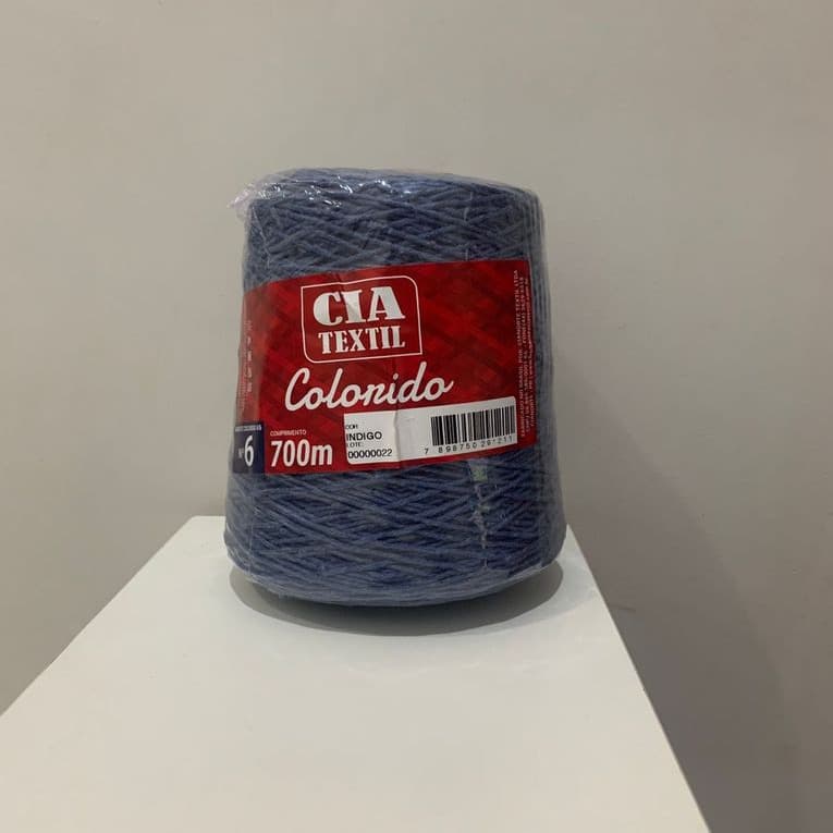 Barbante Cia Textil n6 colorido 700 metros para crochê