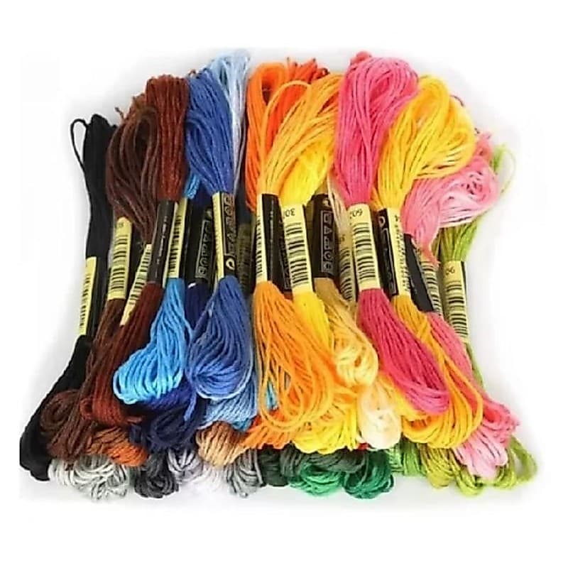 Linhas Meadas Para Bordar Meada Linha de Bordar Fio Ponto Cruz Bordado.