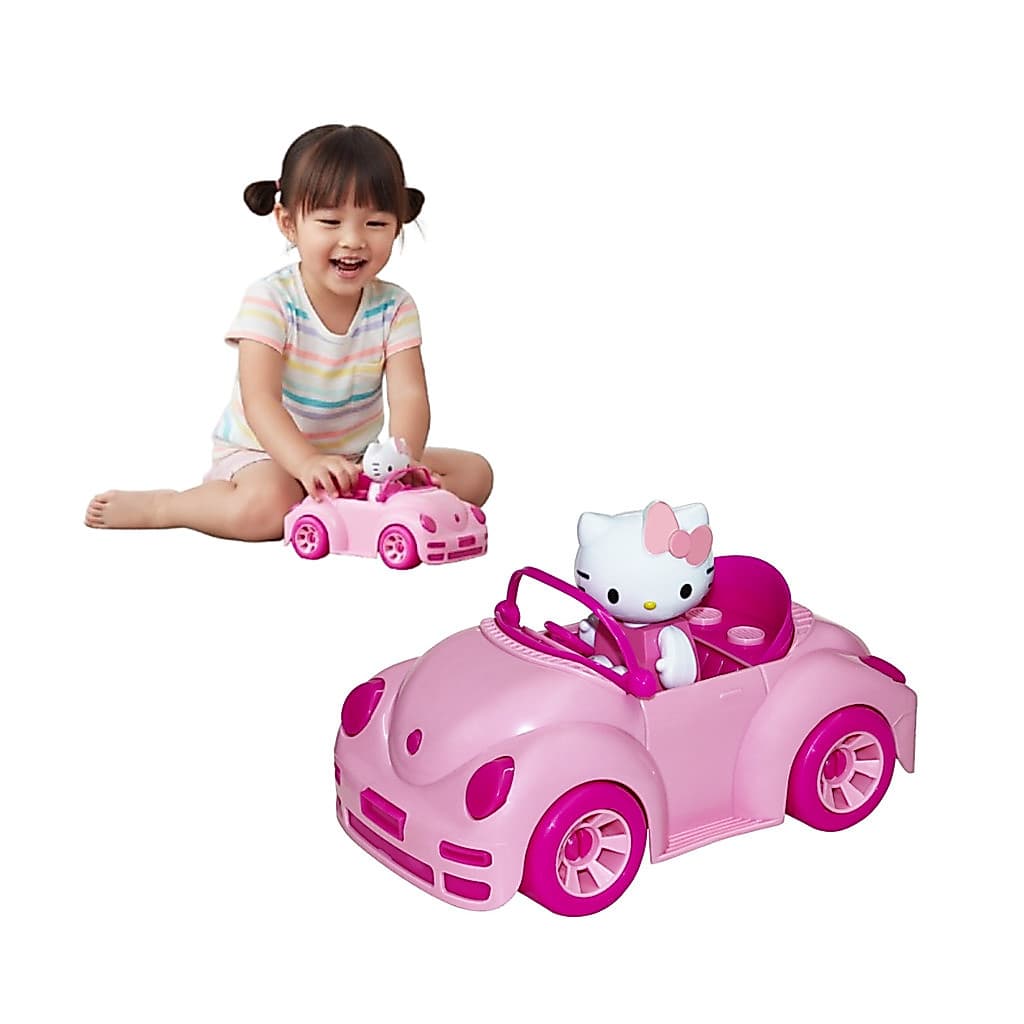 Carrinho Infantil Hello Kitty Rosa com Boneca Articulada Monte Libano
