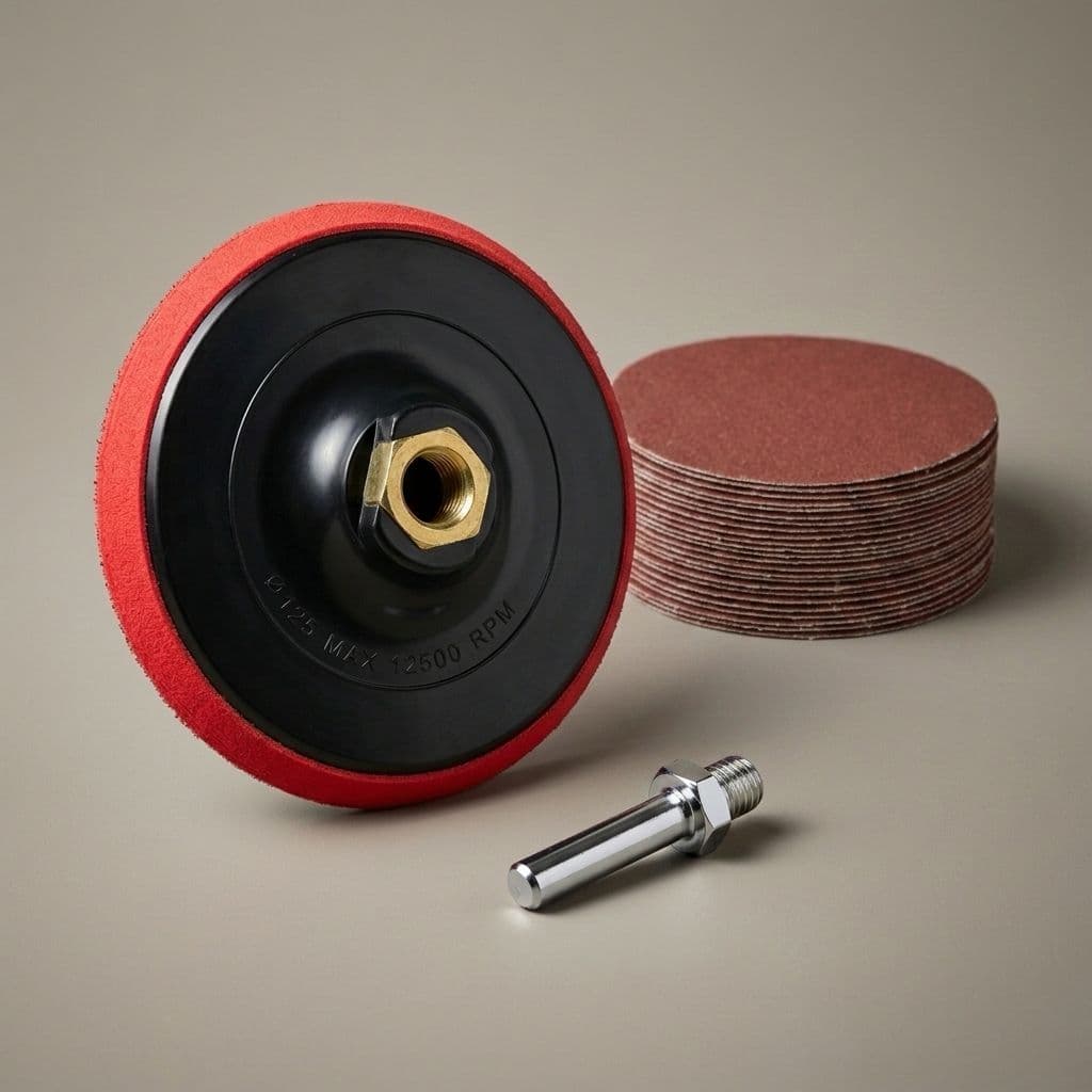 Suporte Para Esmerilhadeira Prato 125mm Velcro Politriz + 30 Lixas