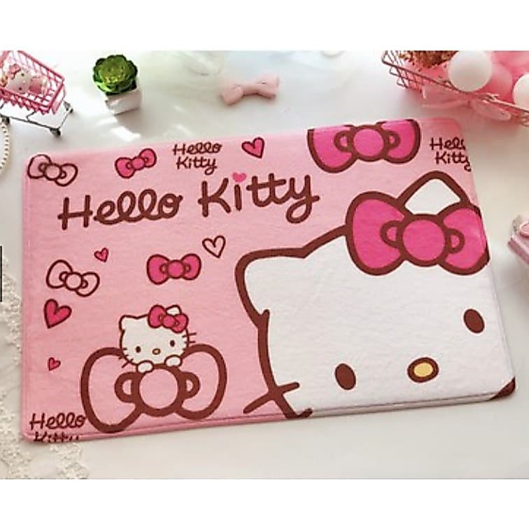 Tapetes Fofos e Antiderrapantes Hello Kitty para Sala de Estar e Quarto 0047