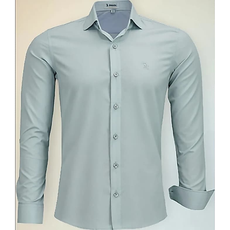Camisa Social Amil Slim Shuri Manga Longa Fácil de Passar Luxo Frete Grátis