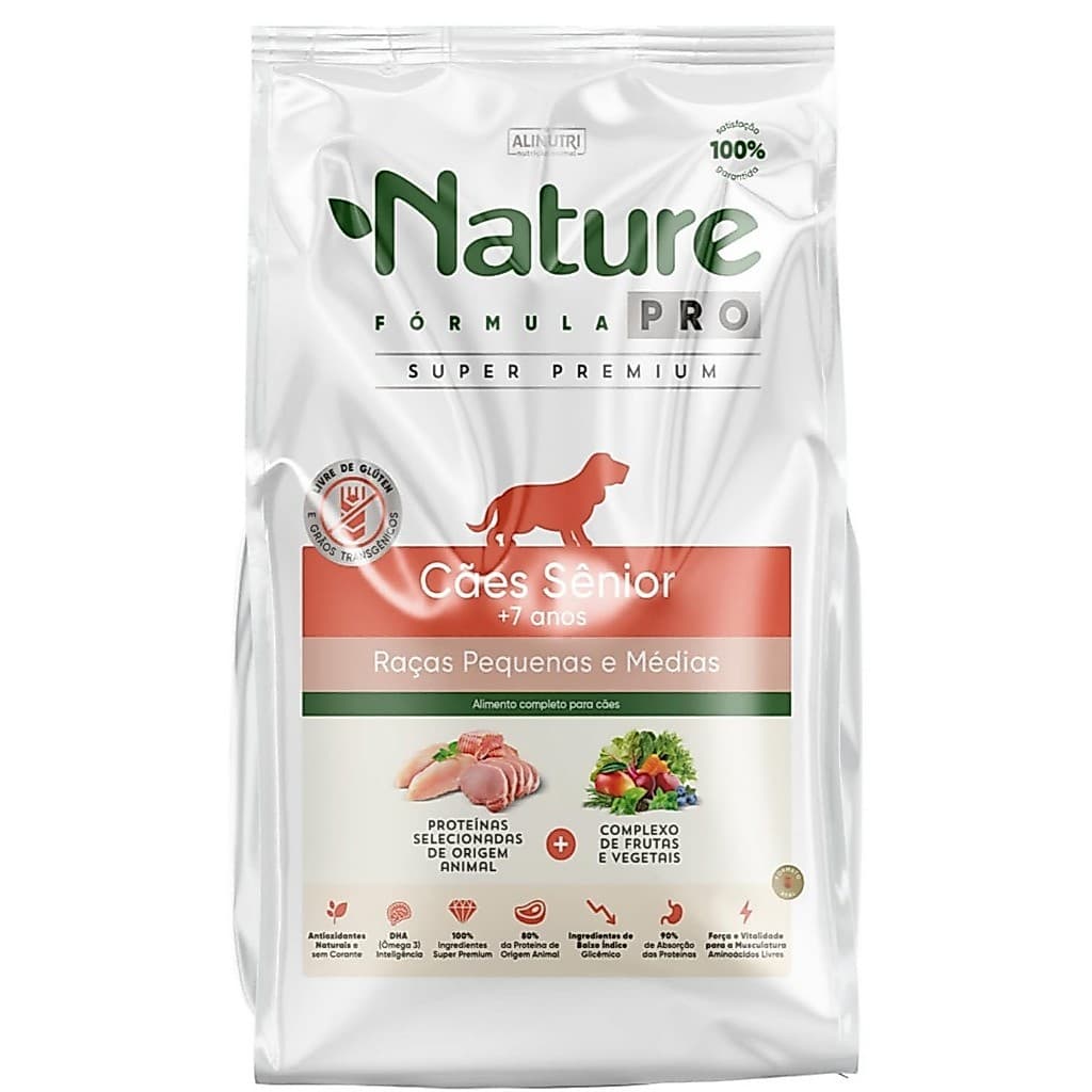 Nature PRO SÊNIOR +7 2,5kg Cães Raças Pequenas e Médias