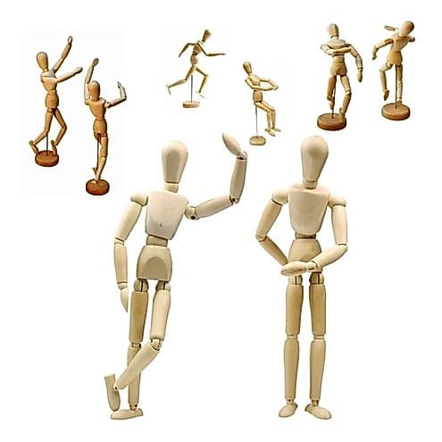 Boneco Articulado Madeira 30cm Manequim Principal