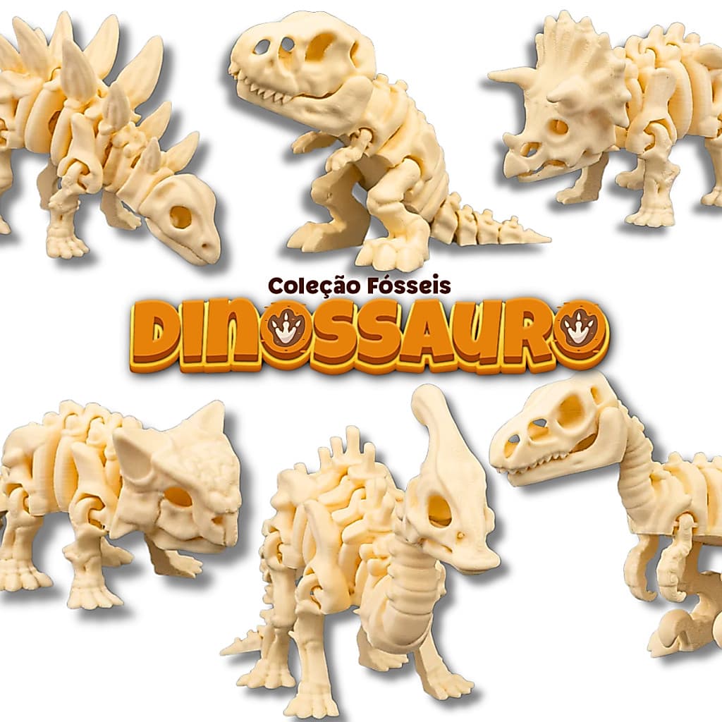 Brinquedo Dinossauro Articulado Fóssil Escavação Arqueólogo Presente Criança Divertido Educativo Lúdico T-Rex
