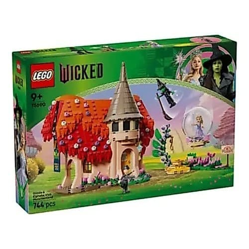 LEGO Wicked 75690 Glinda e Elphaba em Munchkinland – 744 Peças para Montar e Recriar Cenas do Filme