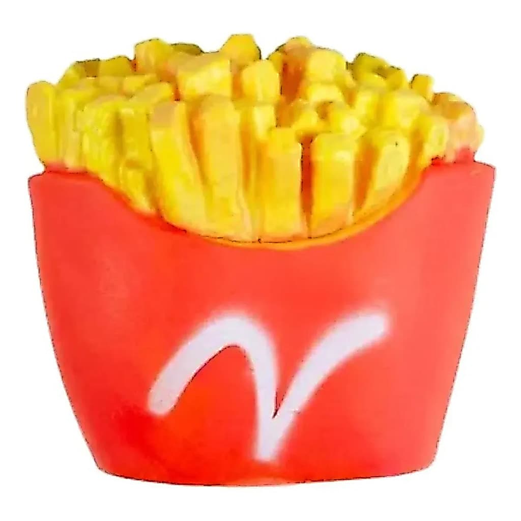 Brinquedo Mordedor para Cachorros Formato Comidas com Apito Pet Divertido para Brincar e Interagir