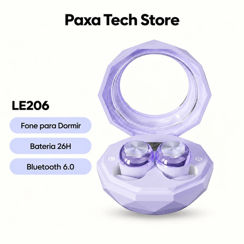 Fones de ouvido Bluetooth LE206 Para Dormir TWS  Bateria 26H Chamada HD Bluetooth 6.0 Confortável de usar