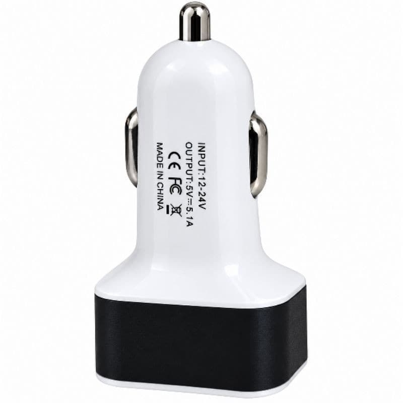 Carregador Veicular Triplo USB 3 Portas 5V 2.1A 2.0A 1A Carregador de Celular para Carro