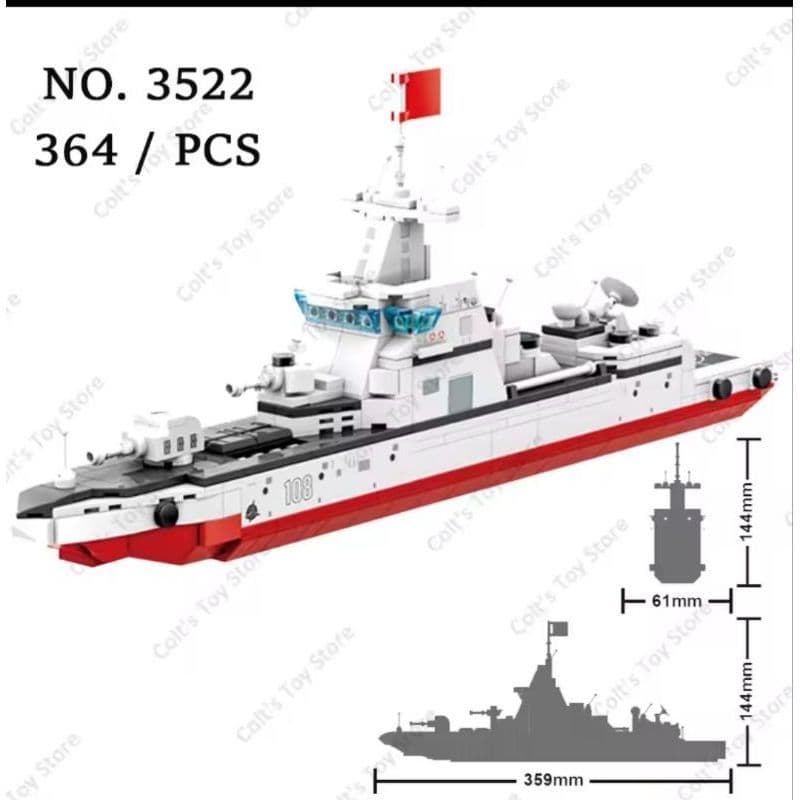 Navio blocos de montar similar LEGO Usado