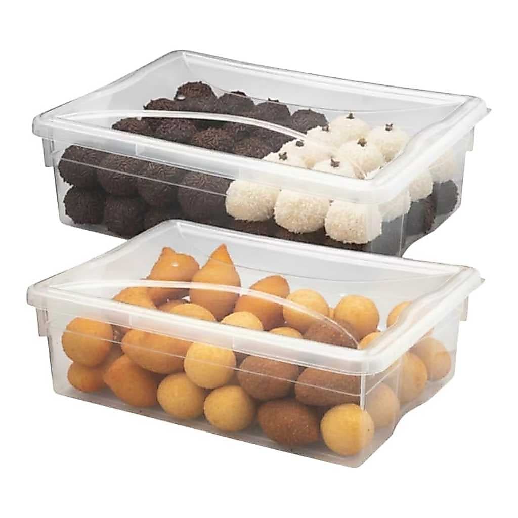 Kit 02 Potes Caixa Organizadora 2,5 Litros de Geladeira Multiuso Freezer Recheio de Bolos Artesanato