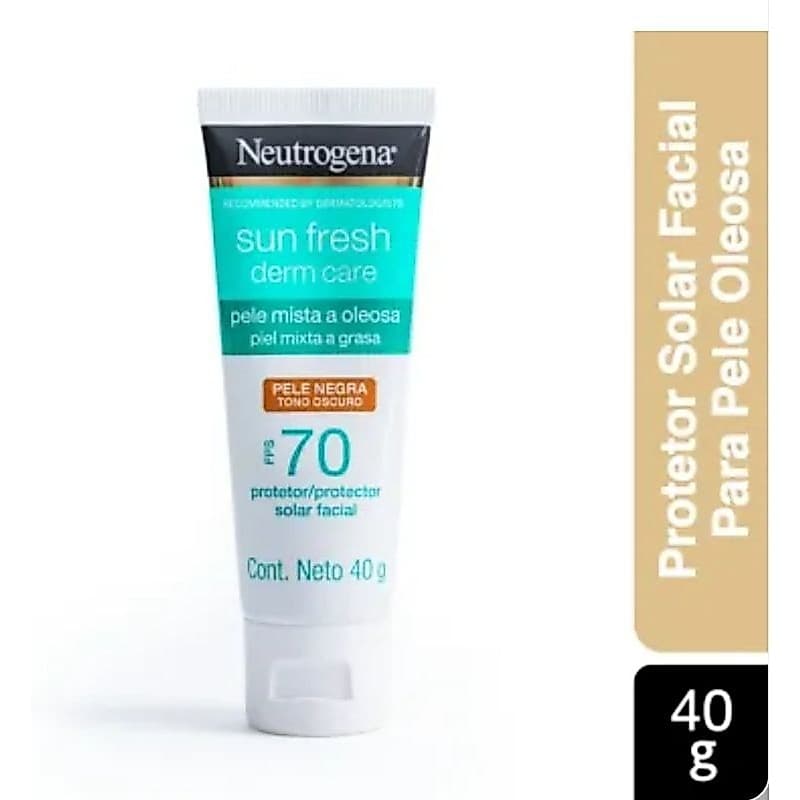 Neutrogena Sun Fresh Protetor Solar Facial Pele Negra FPS70 40g