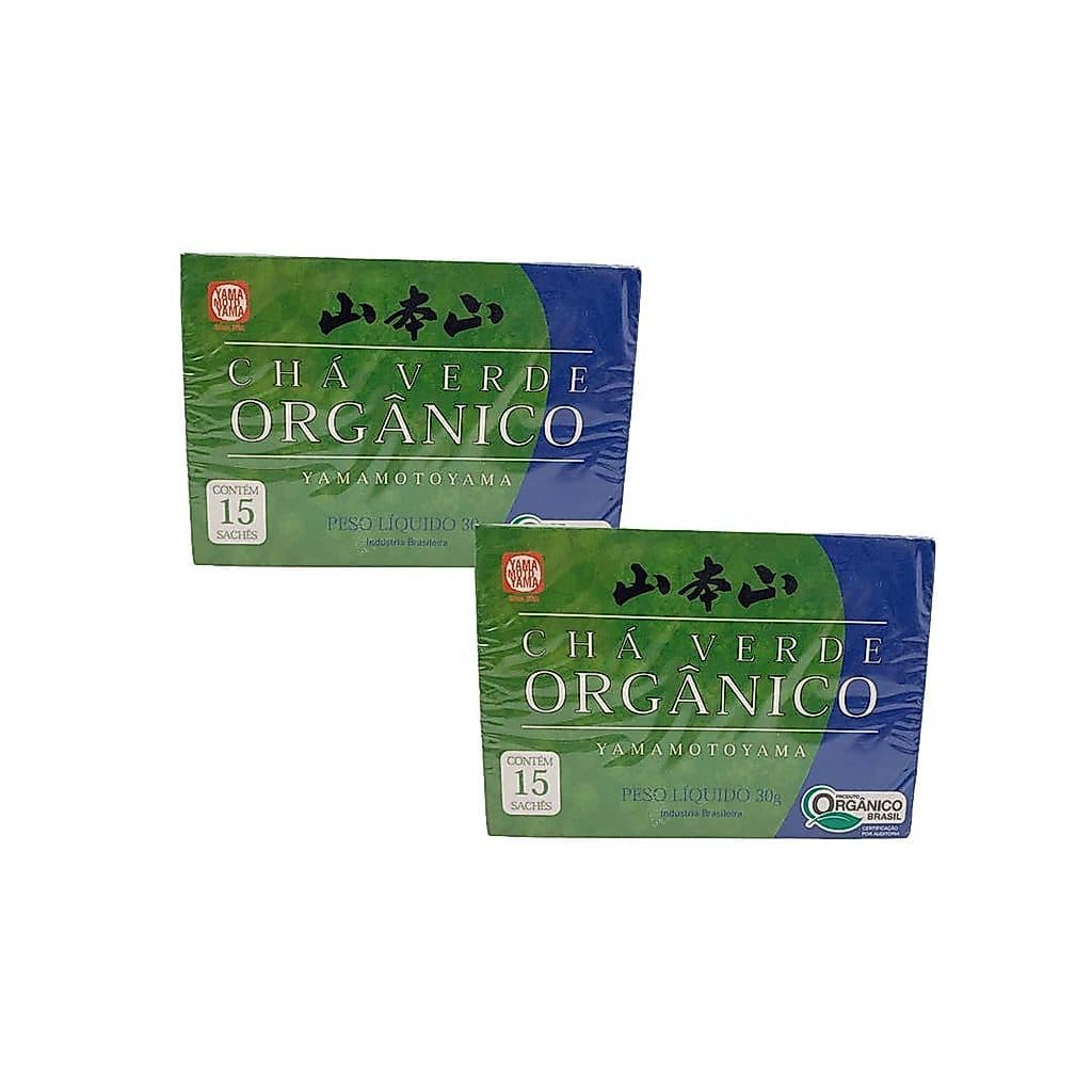 Chá Verde Orgânico Yamamotoyama 15 Sachês Kit 2 Unidades