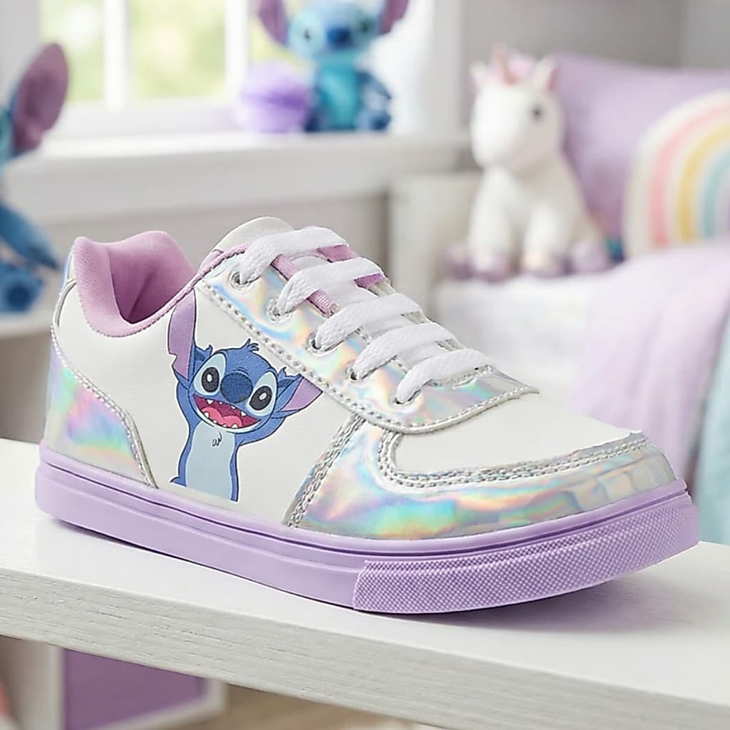 Tênis Infantil Casual Menina Stitch Disney - Original - Calçado Confortável
