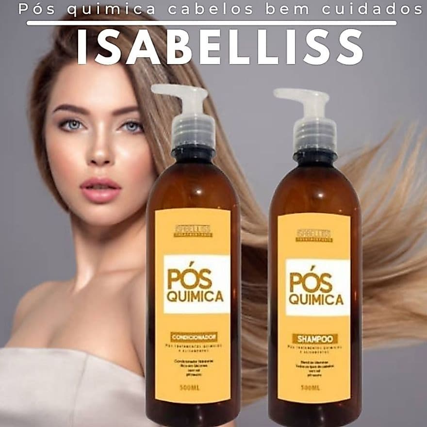 KIT HIDRATANTE PÓS QUÍMICA SHAMPOO E CONDICIONADOR 500ML ISABELLISS - REPOSIÇÃO DE MASSA E RECONSTRUÇÃO CAPILAR