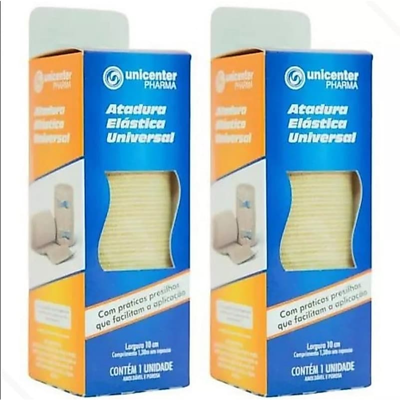 Kit 02 Ataduras Faixas Elásticas Bandagem De Compressão 10cm X 3m