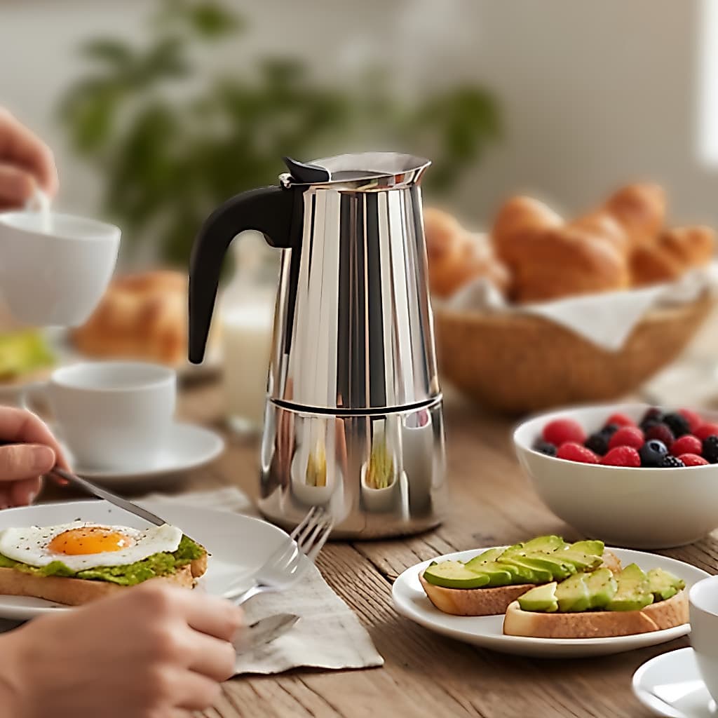 Cafeteira Italiana 6 Xícaras 300ml Alumínio Clink Café Expresso Fogão a Gás e Elétrico