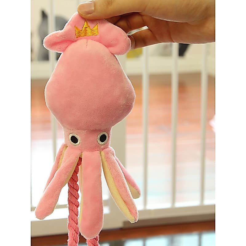 Polvo bonito brinquedo de pelúcia para cachorro, voz interativa, auto-feliz, tédio, alívio de cachorro pequeno, brinqued