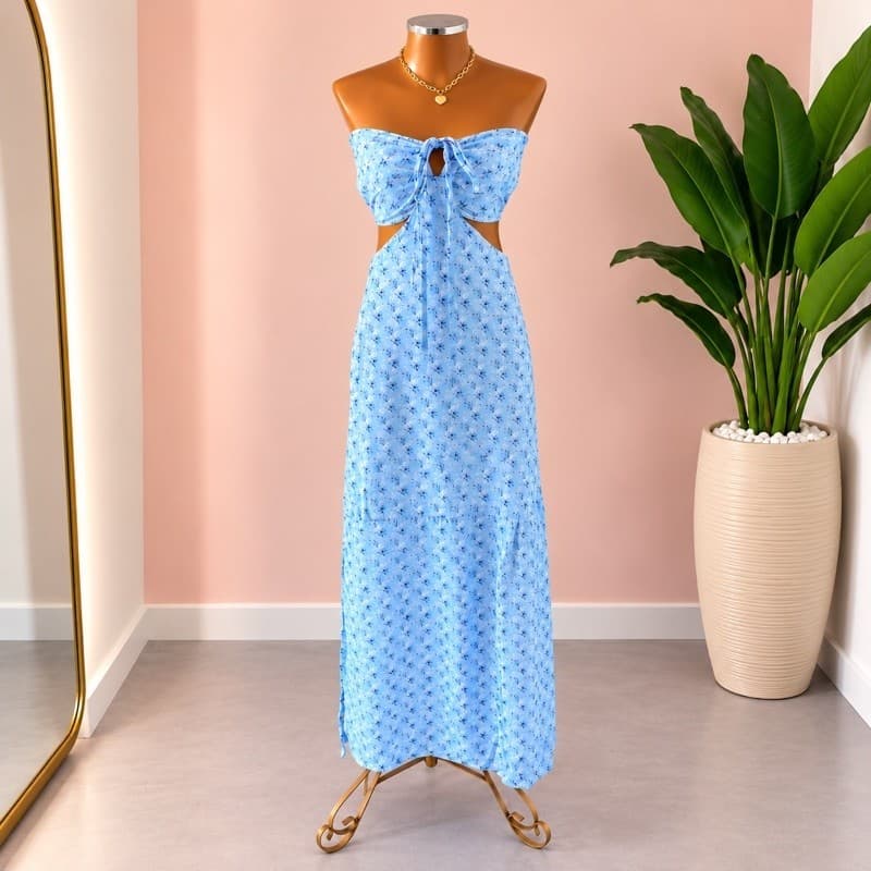 Vestido Midi Estampado Veste 36/38/40 Vestido Feminino Moda Feminina