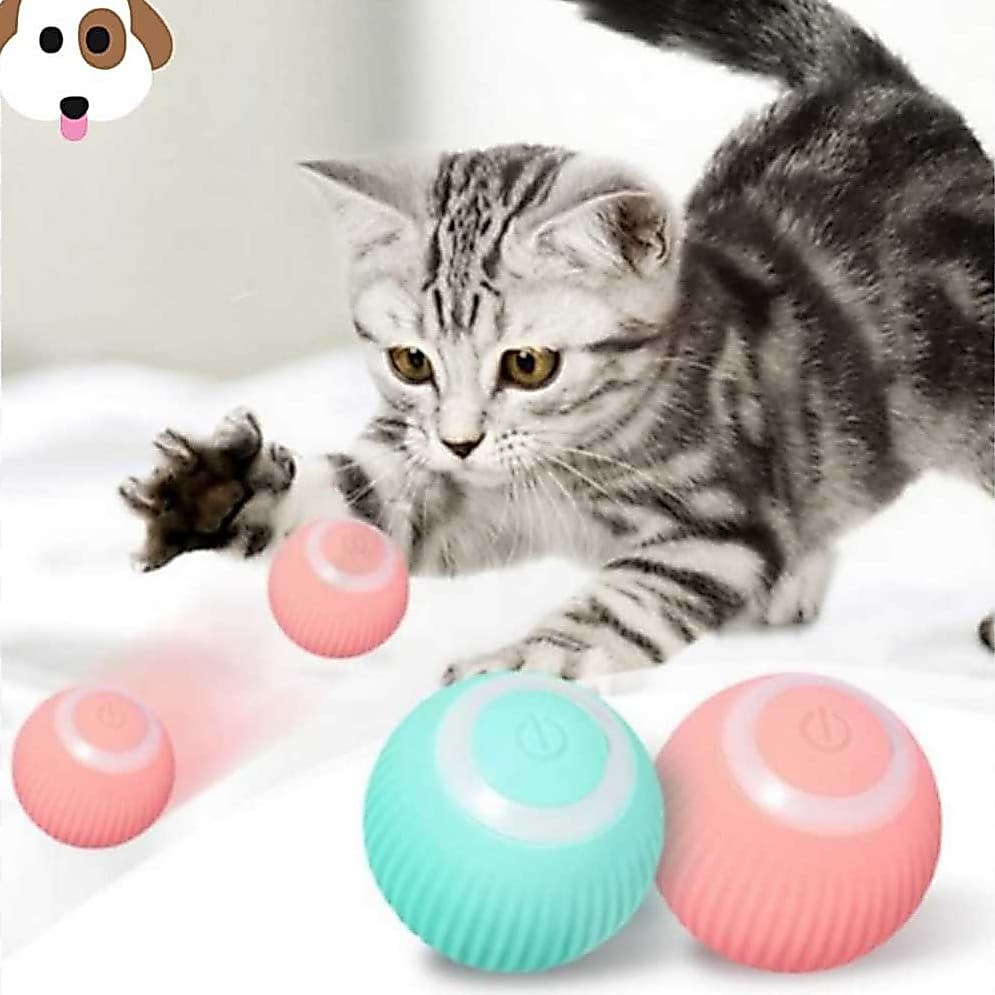 Gato Bola Brinquedo Elétrico Automático Rotação USB Recarga Brinquedos Interativos Interessante