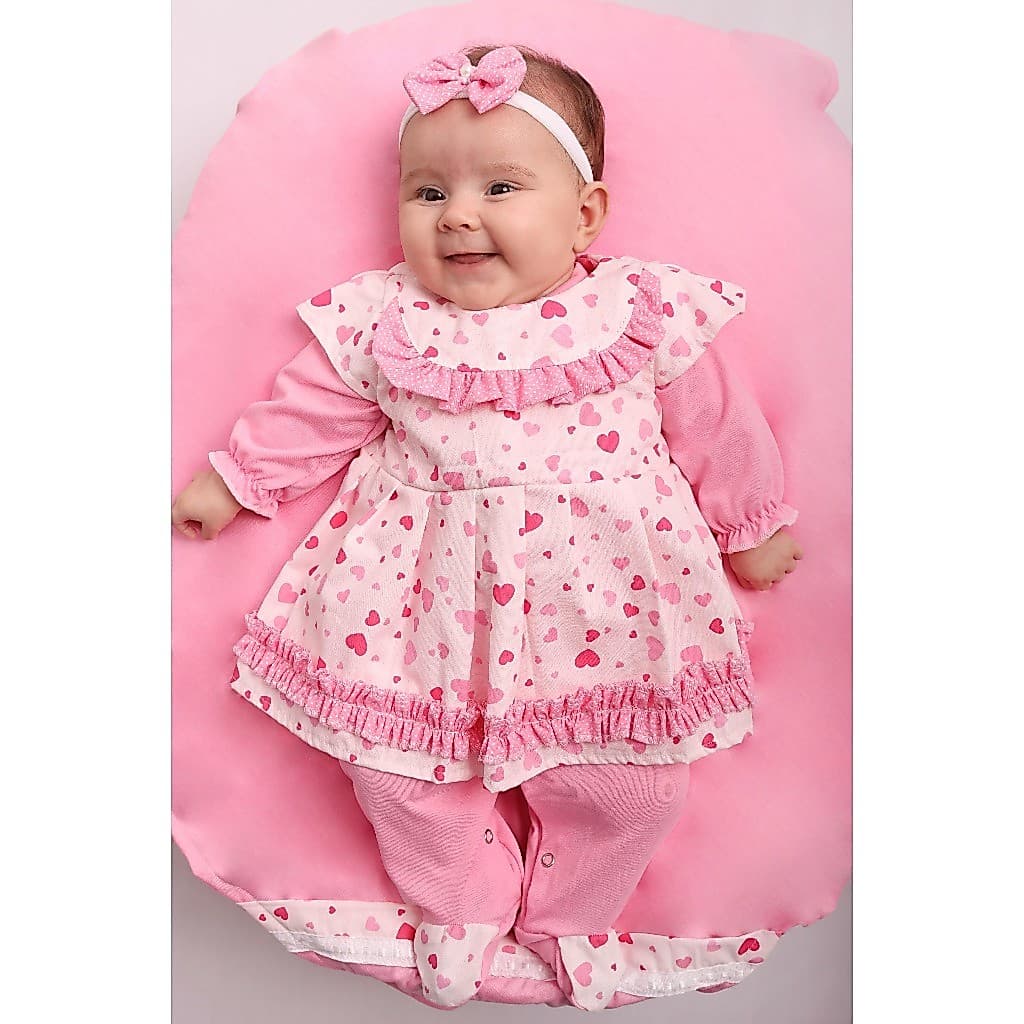 Saída Maternidade Menina Luiza 04 peças Roupas de Bebê Menina