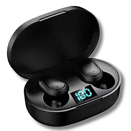 Fone de Ouvido Bluetooth E6S Sem Fio COM DISPLAY e MICROFONE TWS Bateria Bluetooth 5.0
